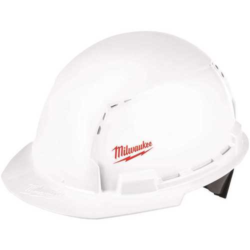 BOLT White Type 1 Class C Front Brim Vented Hard Hat with Small Logo