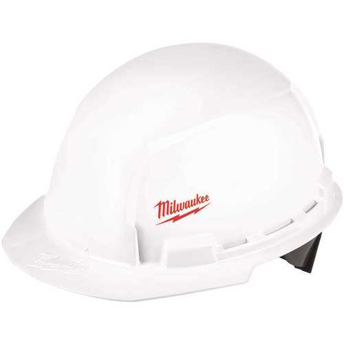 BOLT White Type 1 Class E Front Brim Hard Hat with Small Logo