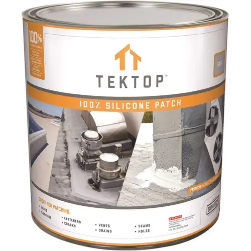SIMIRON 40003623 SIMIRON TekTop 1 Gal. Gray 100% Silicone Roof Patch