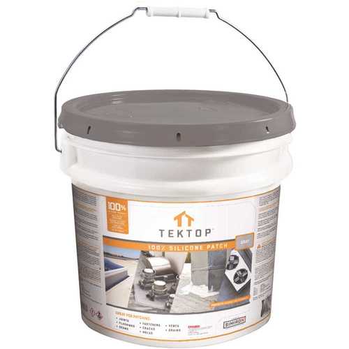 TekTop 3.5 Gal. Gray 100% Silicone Roof Patch