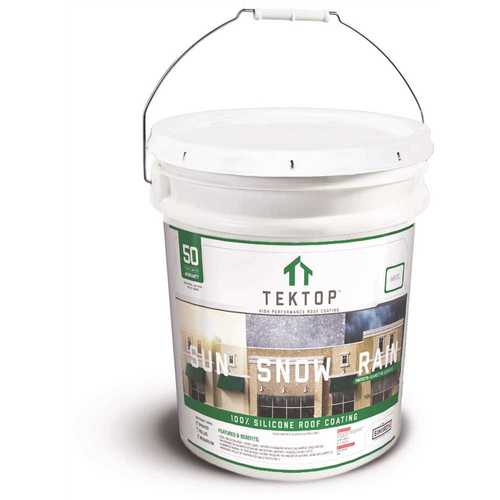 TekTop 5 Gal. White 100% Silicone High Solids Roof Coating