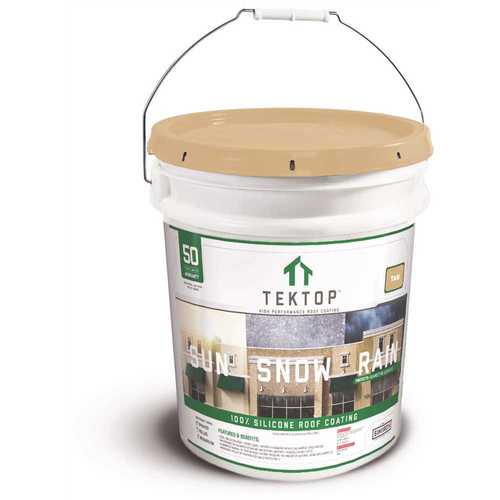 TekTop 5 Gal. Tan 100% Silicone High Solids Roof Coating