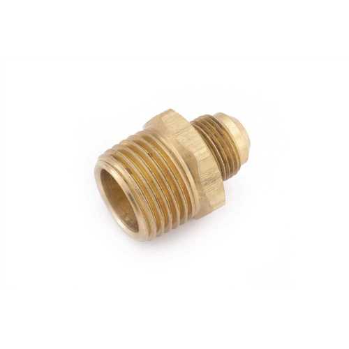 3/8 in. Fine Thread Flare (9/16-24 pattern) x 1/2 in. MIP Half Union Brass - pack of 10