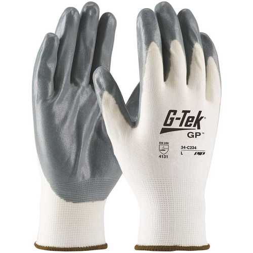 G-TEK 34-C234/XL X-Large Seamless Knit Nylon Glove with Nitrile Coated Foam Grip Economy Grade - pack of 12