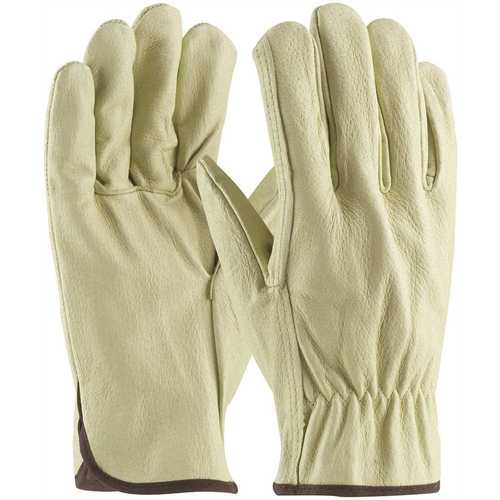 PIP 70-301/L Large Economy Grade Top Grain Pigskin Leather Driver's Glove Straight Thumb - pack of 12