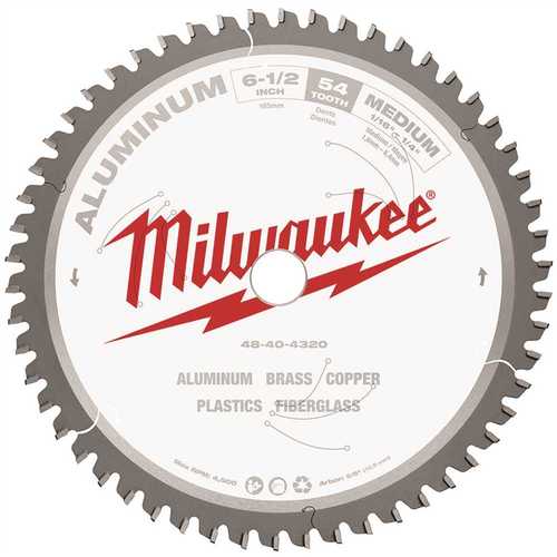 Milwaukee 48-40-4320 6-1/2 in. x 54 Carbide Teeth Aluminum Cutting Circular Saw Blade