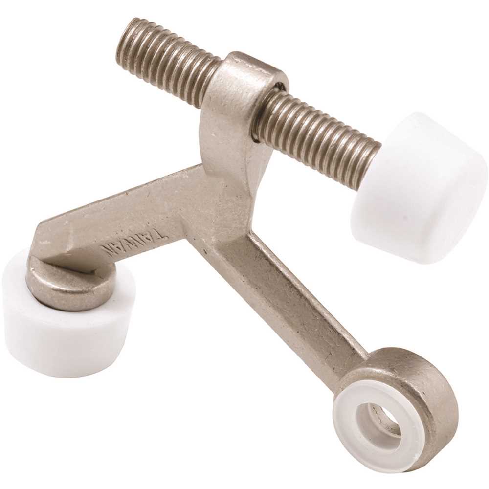 Prime-Line MP10498 1-1/4 in. Diecast Construction Satin Nickel 30-Degree Adjustable Hinge Bolt Pin Door Stop - pack of 10