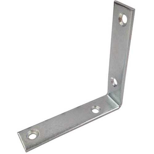 4 in. Corner Brace with Screws Zinc Plated - pack of 2