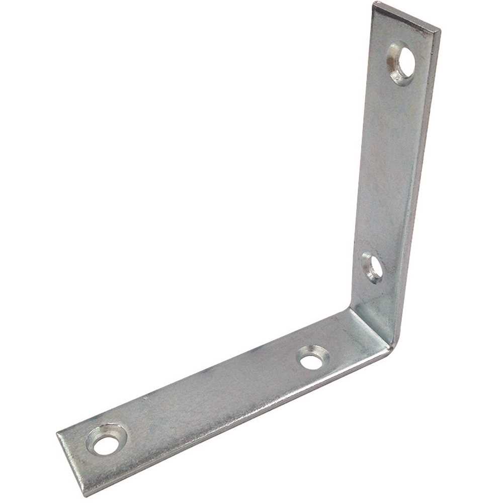 Prime-Line MP11346-2 4 in. Corner Brace with Screws Zinc Plated - pack of 2