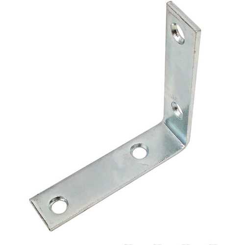 4EA Corner Brace 3 in. with Screws Zinc Plated - pack of 4