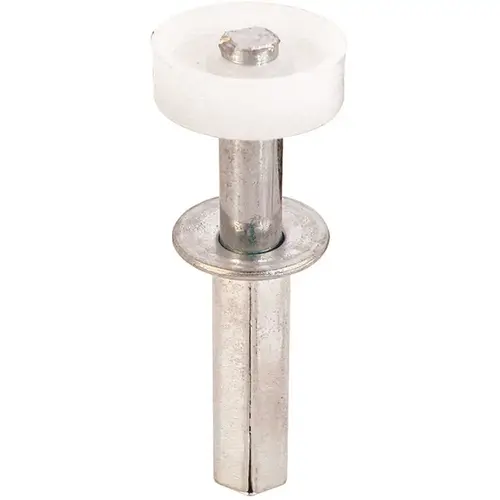 7/8 in., Steel Base with Nylon Roller, Spring-Loaded Bi-Fold Door Top Guide Wheel - pack of 2