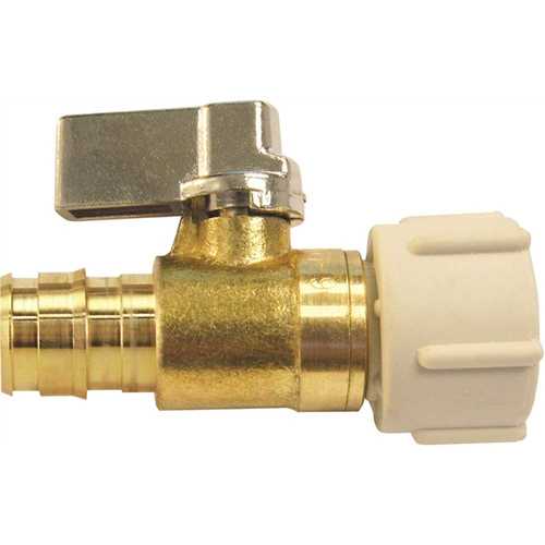 1/2 in. x 1/2 in. Brass PEX-A Barb x FPT 2.4 in. Swivel Ball Valve