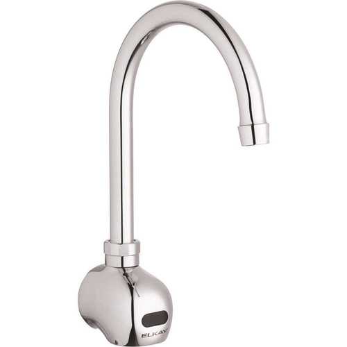 Battery Powered Electronic Sensor Single Hole Touchless Bathroom Faucet in Chrome Wall Mount