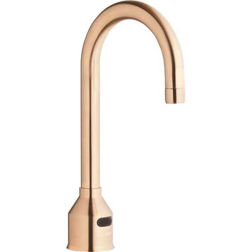 Battery Powered Electronic Sensor Single Hole Touchless Bathroom Faucet in Copper Nickel