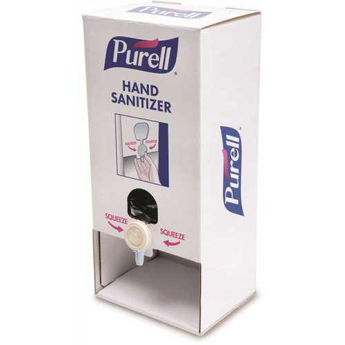 PUSH-STYLE 1000ML WHITE CARDBOARD HAND SANITIZER TABLETOP STAND DISPENSER (2 REFILLS INCLUDED) - pack of 2