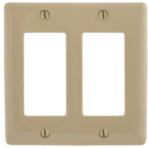 2-Gang Decorator Wall Plate - Ivory