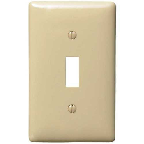 1-Gang Ivory Toggle Wall Plate