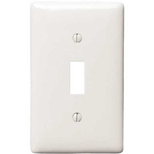 HUBBELL WIRING P1W 1-Gang White Toggle Wall Plate