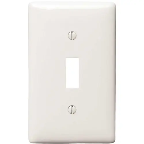 HUBBELL WIRING P1W 1-Gang White Toggle Wall Plate