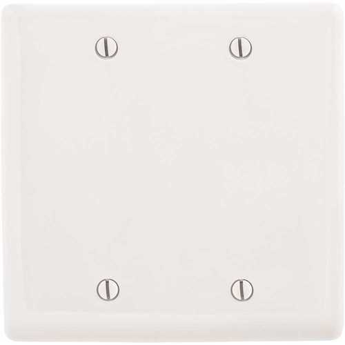 HUBBELL WIRING P23W 2-Gang White Box Mount Blank Wall Plate