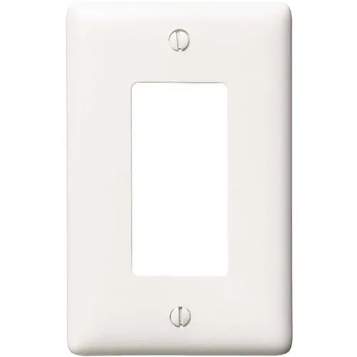 Wallplate, 4-7/8 in L, 3-1/8 in W, 1 -Gang, Polycarbonate, White, High-Gloss