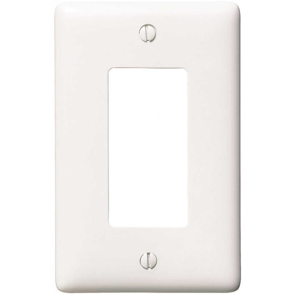 Eaton PJ26W Wallplate, 4-7/8 in L, 3-1/8 in W, 1 -Gang, Polycarbonate, White, High-Gloss