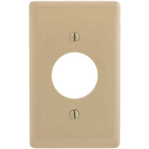 1-Gang 1.40 in. Opening Wall Plate - Ivory