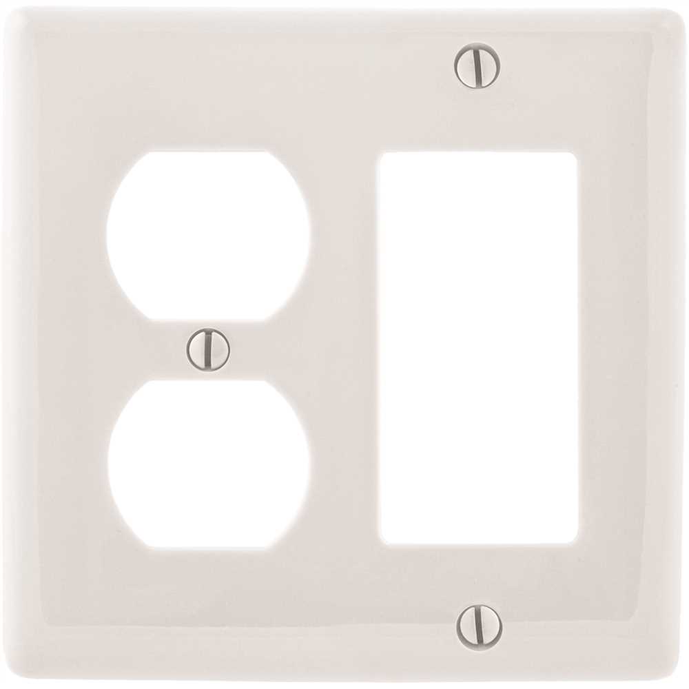 HUBBELL WIRING P826W 2-Gang White Duplex and Decorator Wall Plate