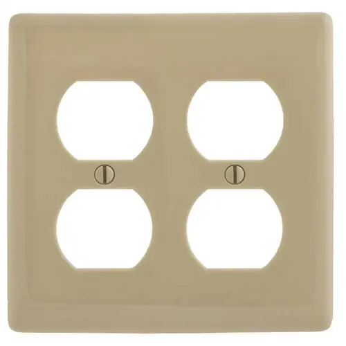 2-Gang Medium Size Duplex Wall Plate - Ivory