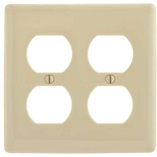 2-Gang Duplex Wall Plate - Light Almond