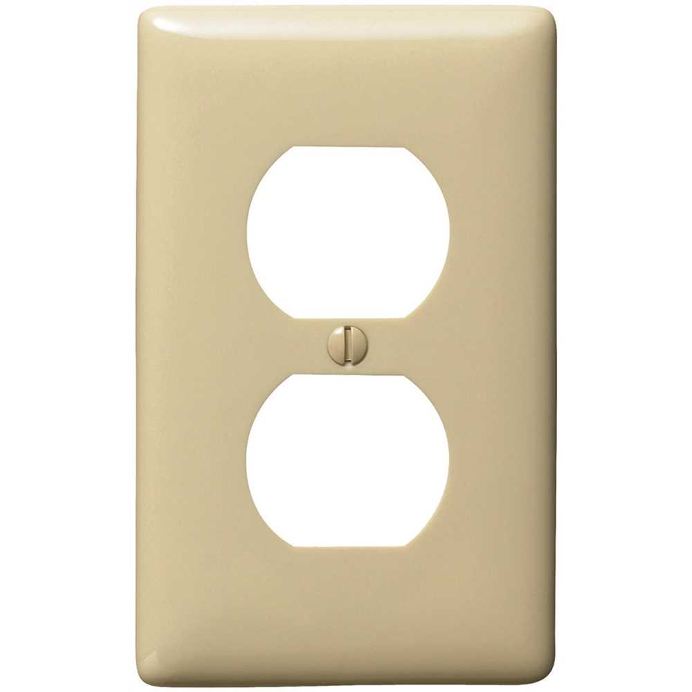 HUBBELL WIRING P8I 1-Gang Duplex Wall Plate - Ivory