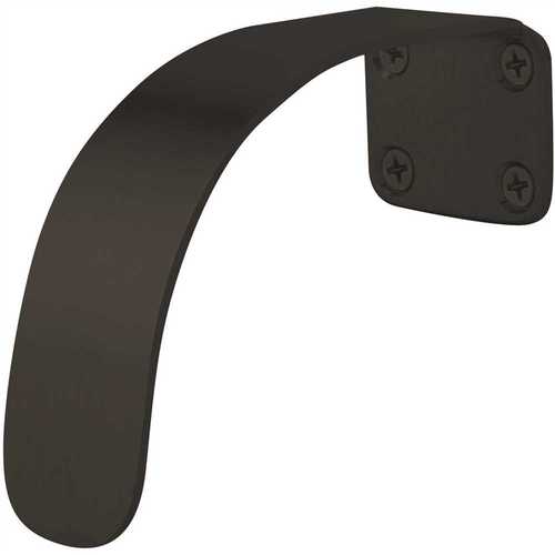 2 in. Black Suede Powder Coat Hands Free Hospital Pull with 4-1/2 in. Projection, 4-3/8 in. Clearance