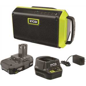 RYOBI ONE+ 18V Cordless Speaker with Bluetooth Kit 1.5 Ah Battery and