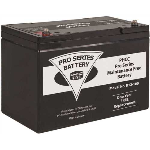 Pro Series Pumps B12-100 100 Amp Hour (Ah) Maintenance Free (AGM) Standby Sump Pump Battery