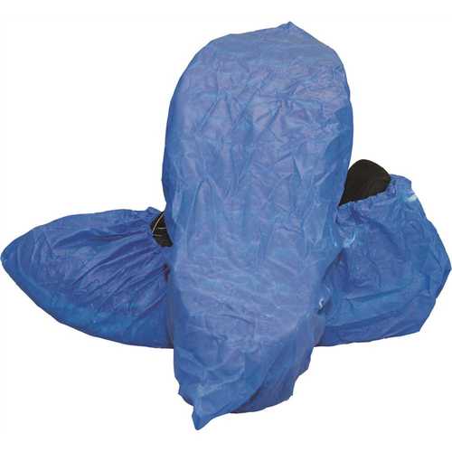 THE SAFETY ZONE DSC-CPE-XL-BL Blue Cast Polyethylene Shoe Cover - pack of 300