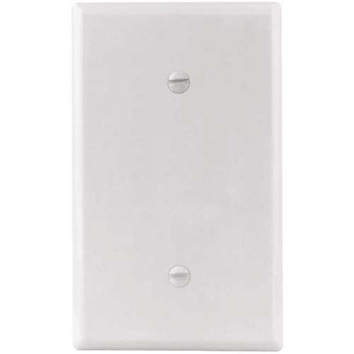 White Smooth 1-Gang Blank Standard Metal Wall Plate - pack of 25