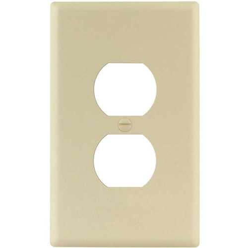 Ivory Smooth 1-Gang Duplex Standard Metal Wall Plate - pack of 25