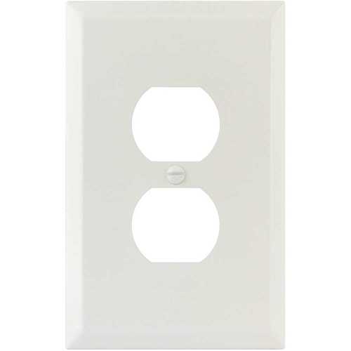 White Smooth 1-Gang Duplex Jumbo Metal Wall Plate - pack of 20