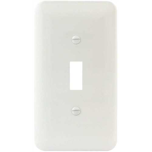 White Smooth 1-Gang Toggle Princess Metal Wall Plate - pack of 25