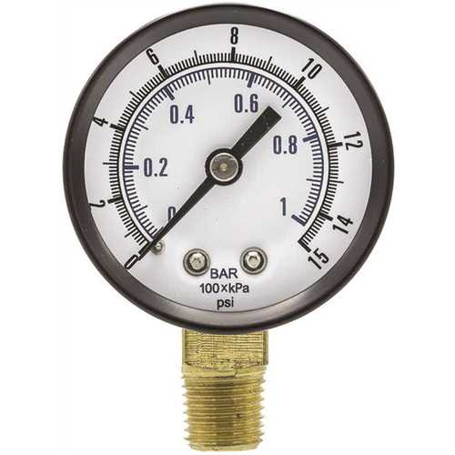 100 Series 2 in. Dial 1/4 NPT Lower Mount 15 psi Utility Accessory