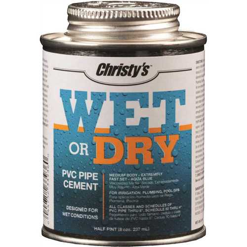 Cement Wet or Dry Blue For PVC 8 oz Blue