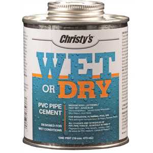 Christy's RH-WET-PT-10 16 oz. Wet or Dry Conditions PVC Cement