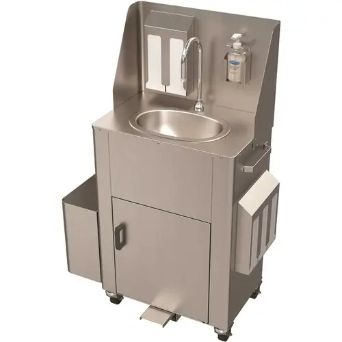Splash Guard Wrap Around with Paper and Soap Holders Deluxe Portable Sink