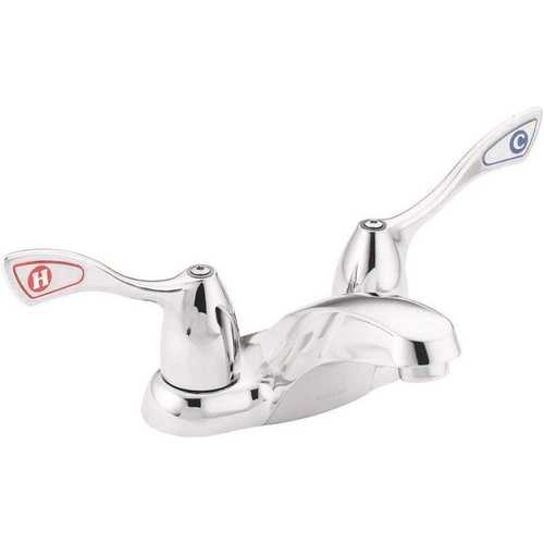 4 in. Centerset 2-Handle High-Arc Bathroom Faucet in Chrome