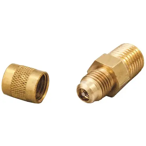 MEC ME-VB2 1/4 in. MNPT x 1/4 in. Flare Presto Style Schrader Valve