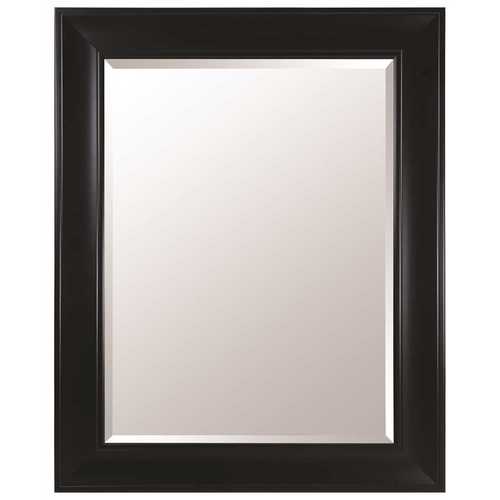 48 in. x 38 in. Black Framed Beveled Mirror