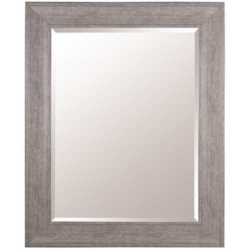 48 in. x 38 in. Graywash Framed Beveled Mirror
