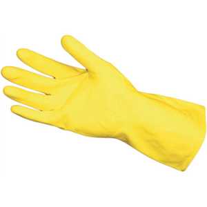 IMPACT 8440L-90 ProGuard Heavyweight Large Yellow Flock-Lined Latex Gloves