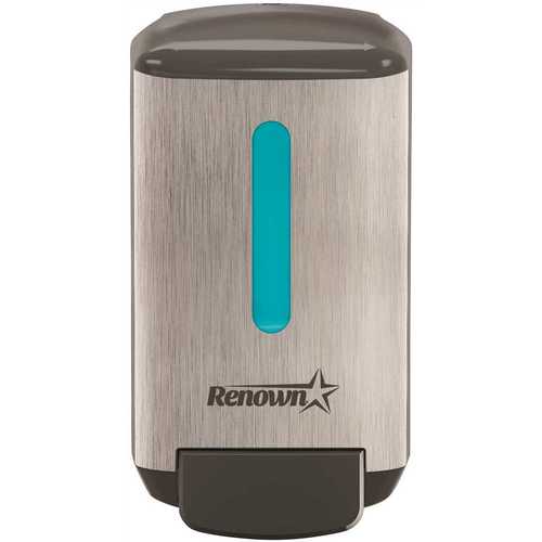 RB4 Manual Foam Handwash Dispenser, Brushed Metallic / Black