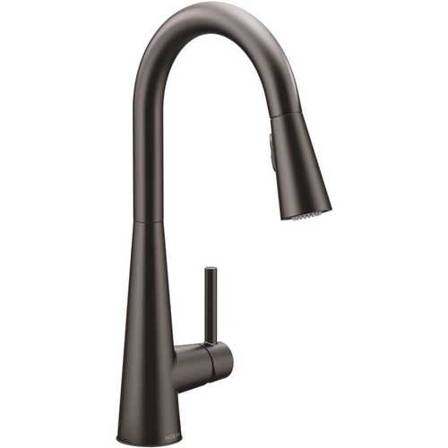 Sleek Single-Handle Pull-Down Sprayer Kitchen Faucet with Reflex and Power Clean in Matte Black